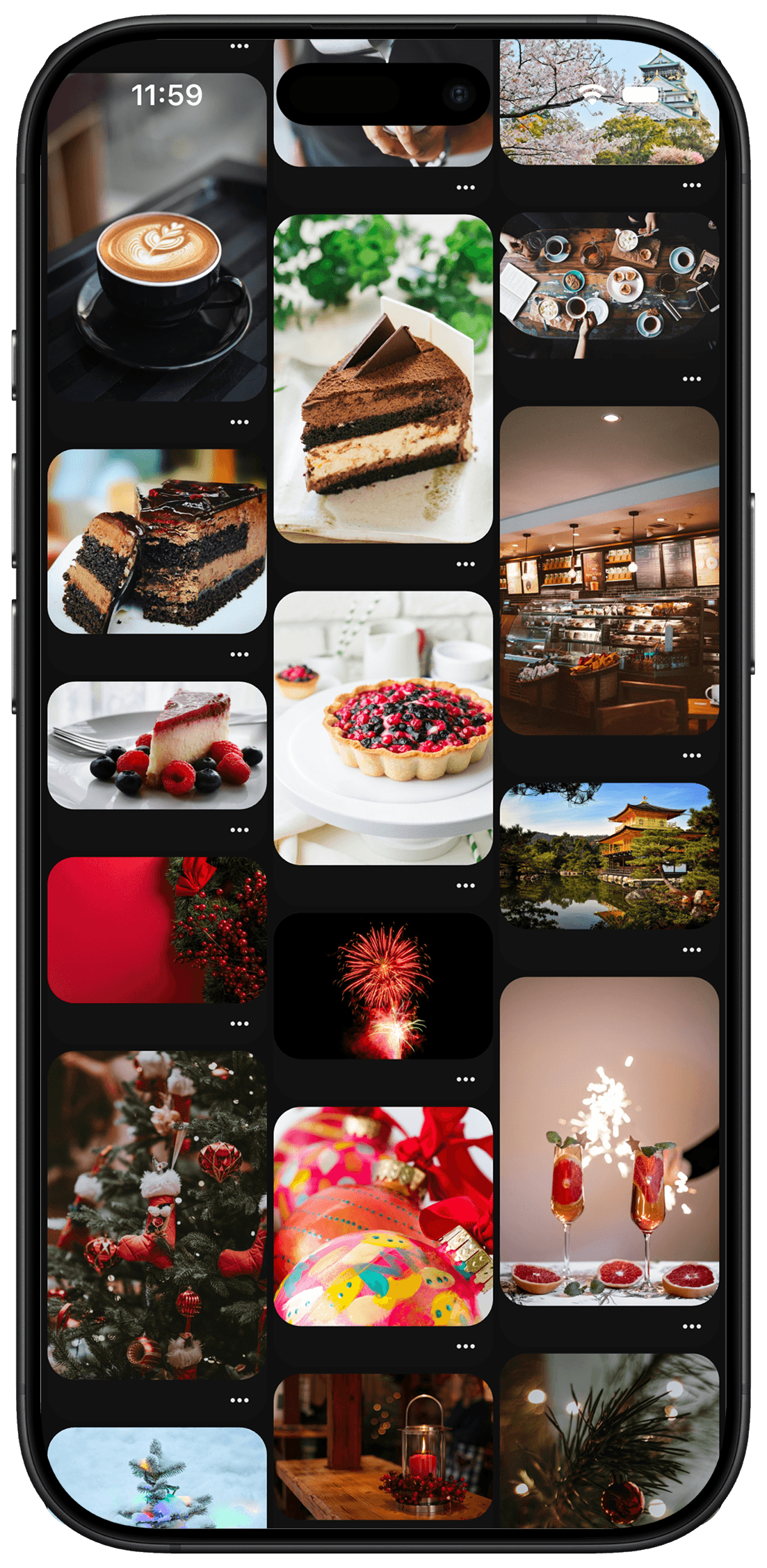 Memores app screen